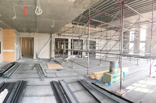 Ausbau Aula, 8. Juni 2018, © KIJ, Falk Werrmann-Nerlich